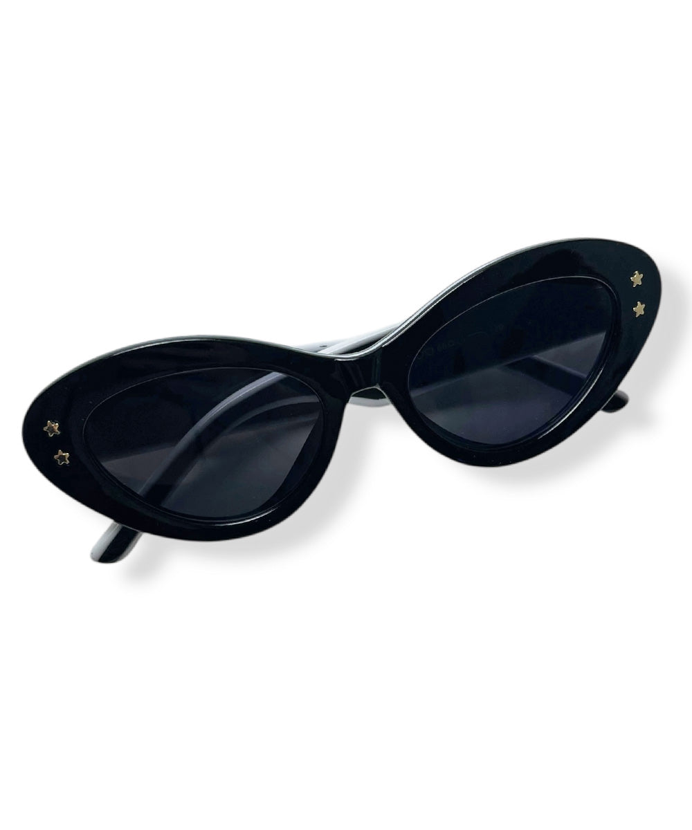 Black Retro Sporty Two Toned Sunglasses
