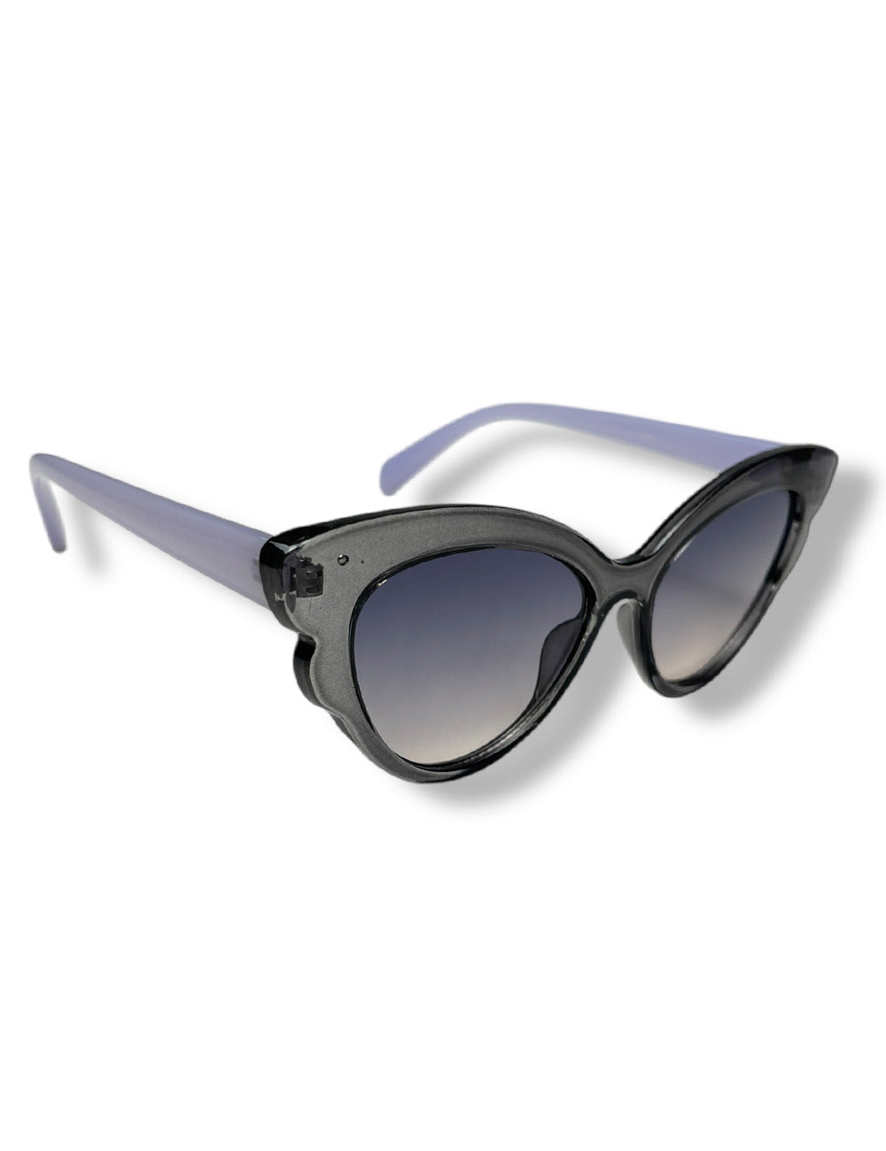 Slate & Purple Retro Style Butterfly Frame Sunglasses