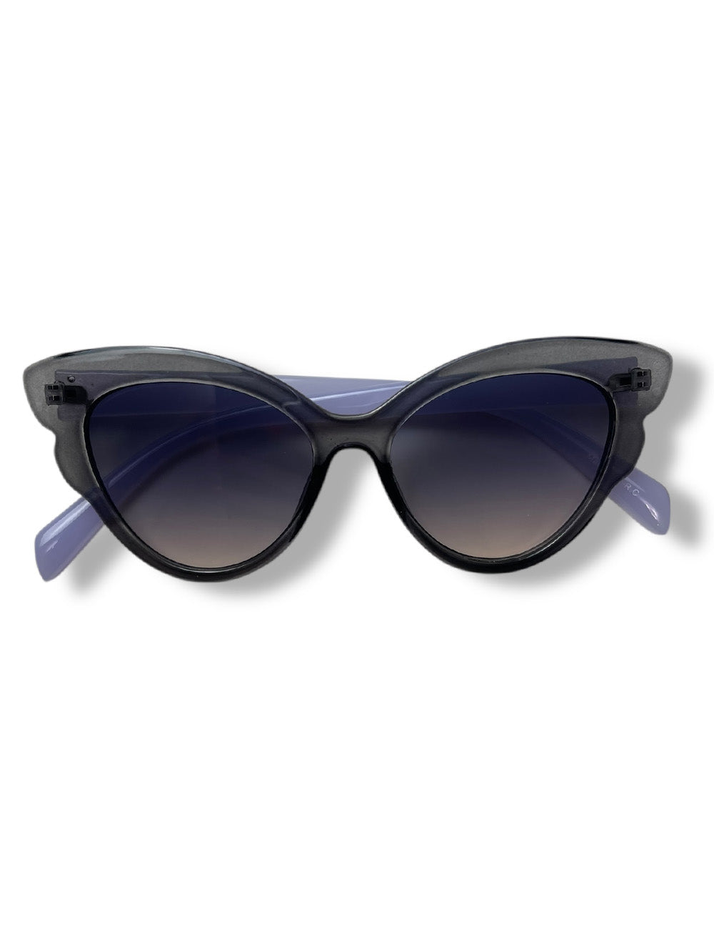 Slate & Purple Retro Style Butterfly Frame Sunglasses
