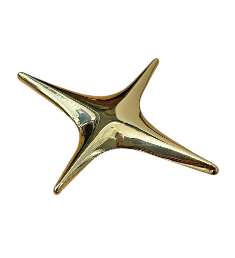 Gold Mid-Century Starburst Brooch