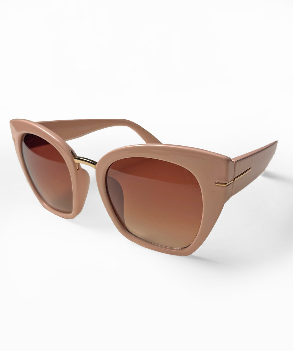Peachy Pink 70s Fonda Frame Retro Sunglasses