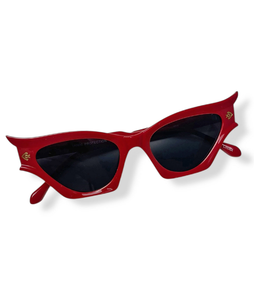 Red Deadly Damsel Vintage Style Sunglasses