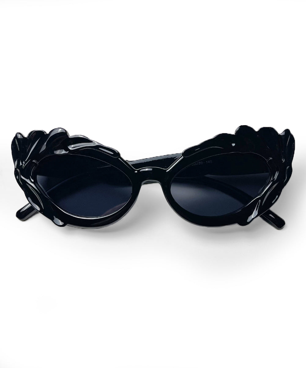 Solid Black Pretty in Paris Cat Eye Retro Sunglasses