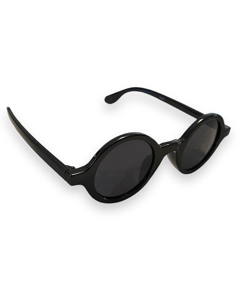 Black Classic 1940s Style Round Sunglasses