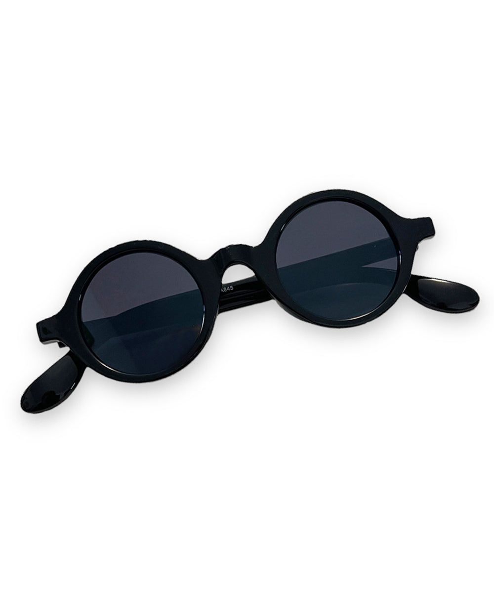 Black Classic 1940s Style Round Sunglasses