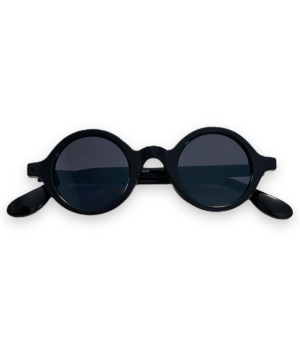 Black Classic 1940s Style Round Sunglasses