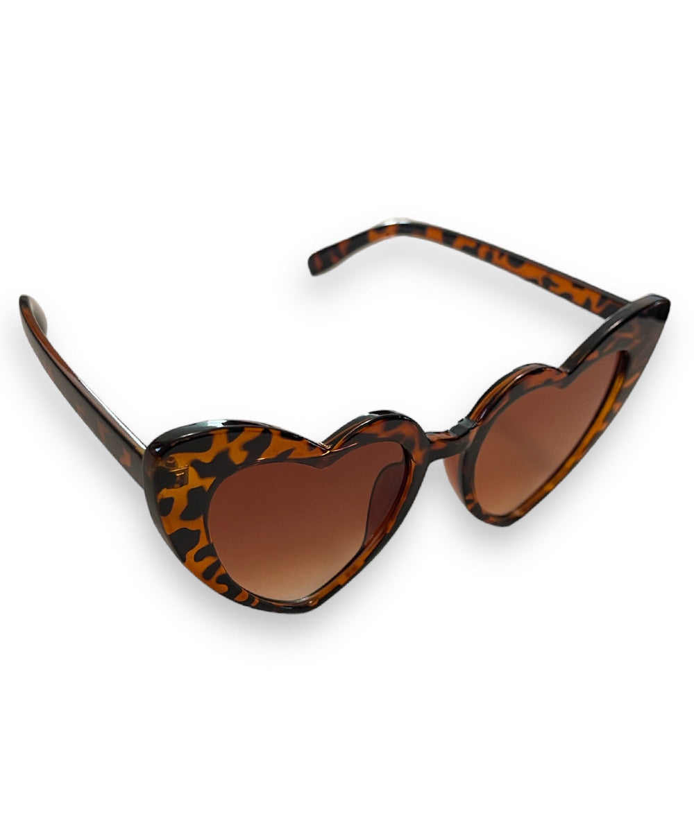 Tortoise Brown Heart Sunglasses