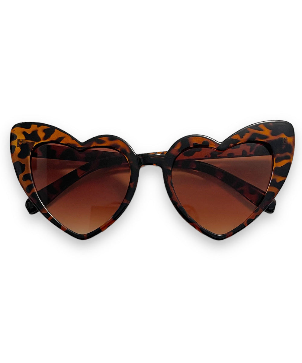 Tortoise Brown Heart Sunglasses