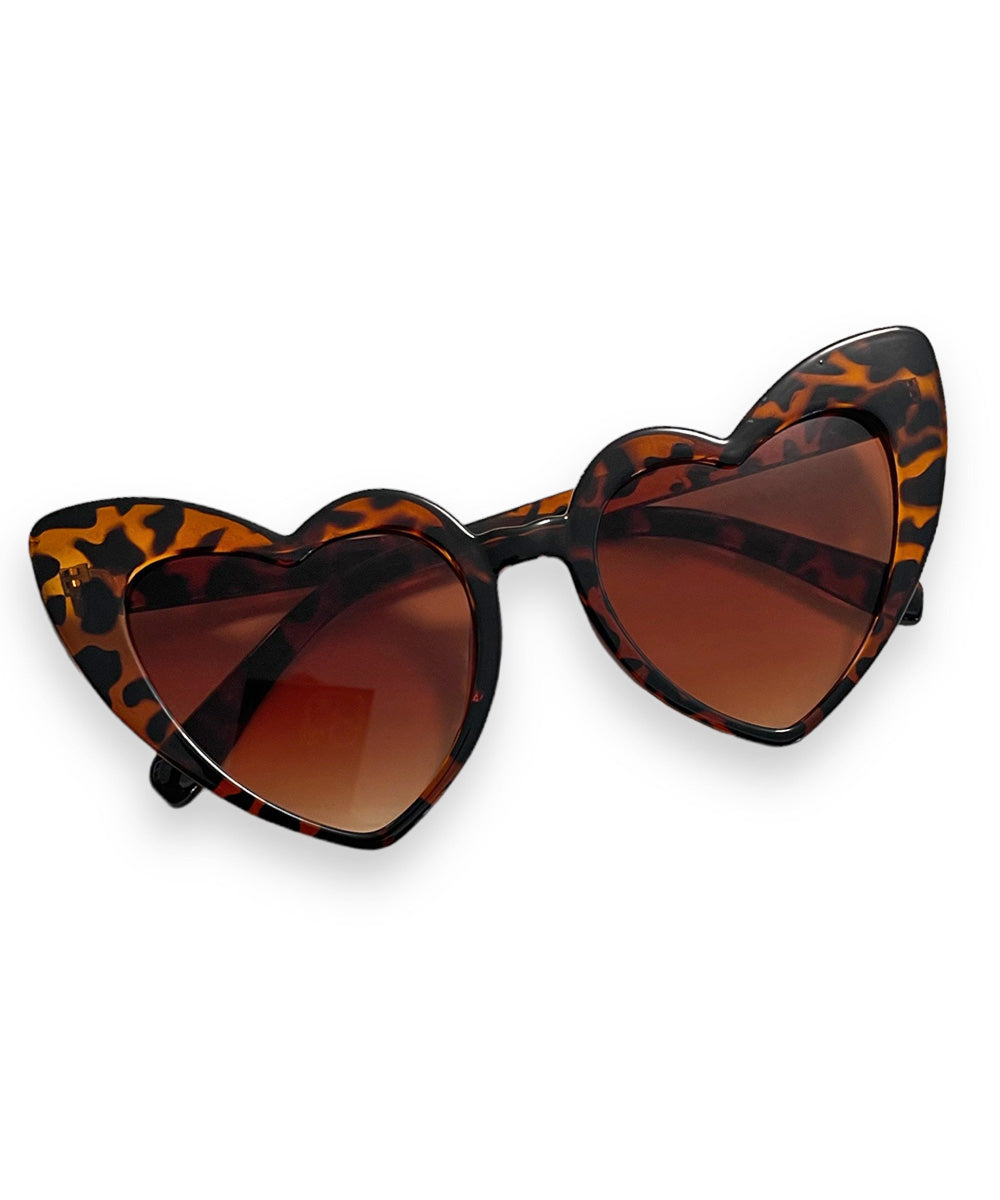 Tortoise Brown Heart Sunglasses