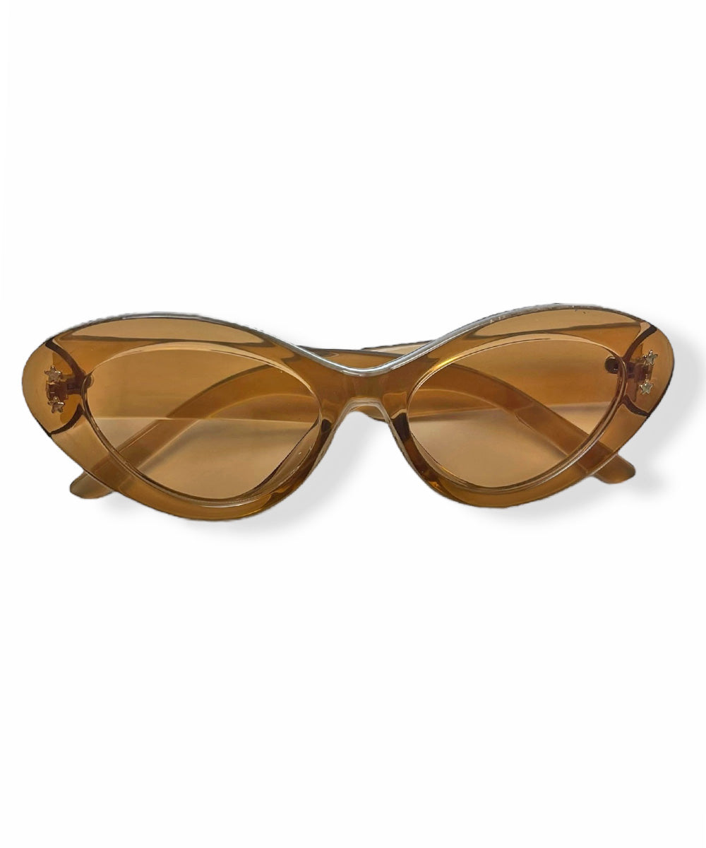 Tan Translucent Retro Sporty Two Toned Sunglasses