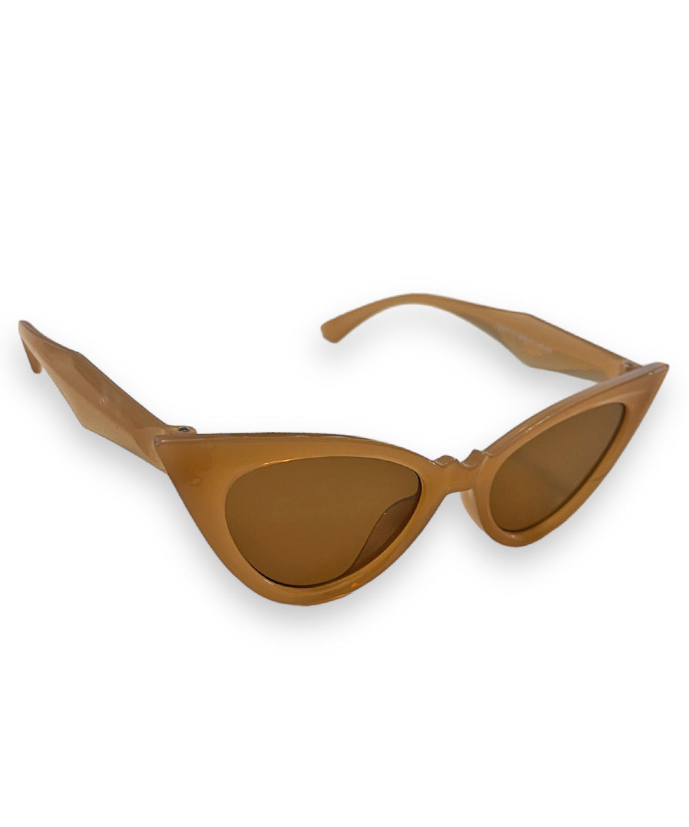 Translucent Taupe Bat Attack Cat Eye Sunglasses