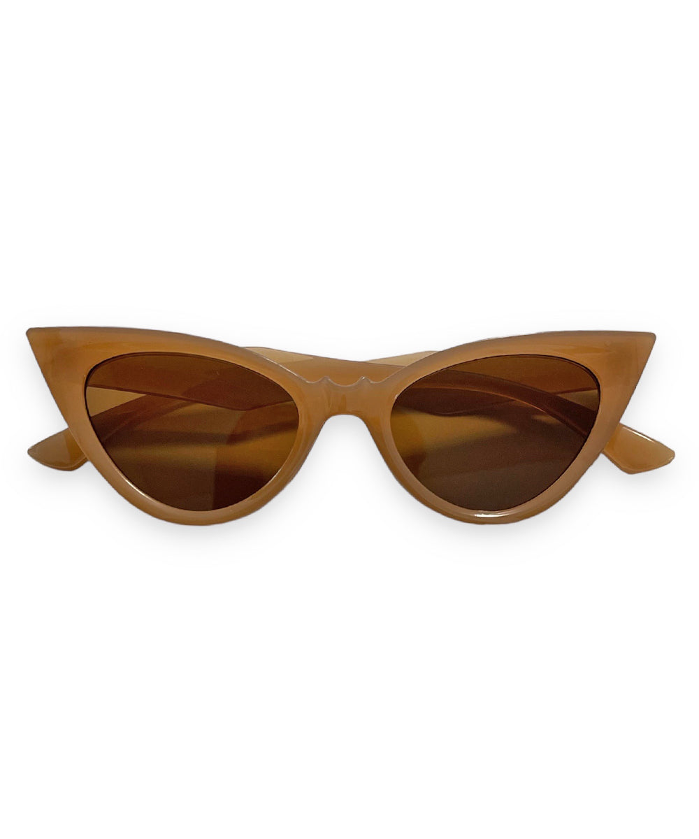 Translucent Taupe Bat Attack Cat Eye Sunglasses