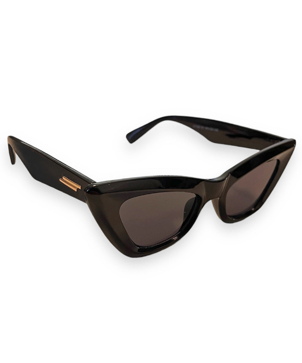 Vintage 50s Style Solid Black Veronica Sunglasses