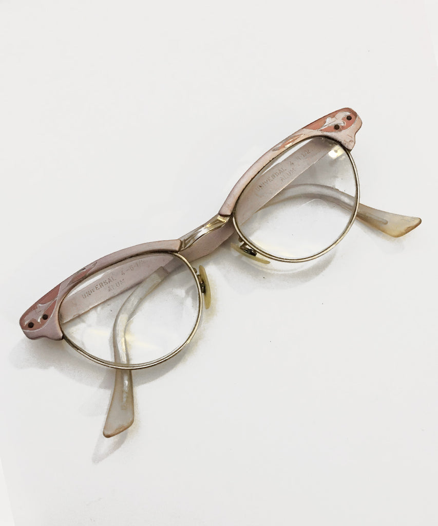 Metallic Pink Aluminum Vintage 1950s Universal Glasses – Pinup in a Pack
