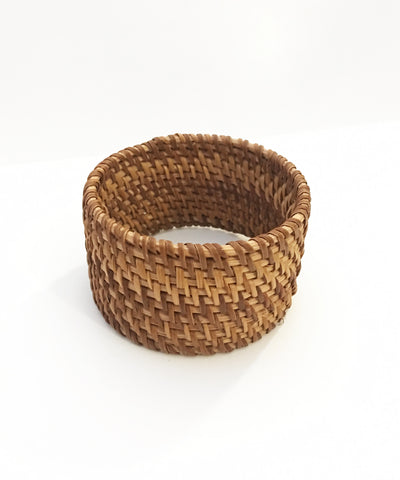 Ultra Thick Woven Tiki Style Bangle Bracelet