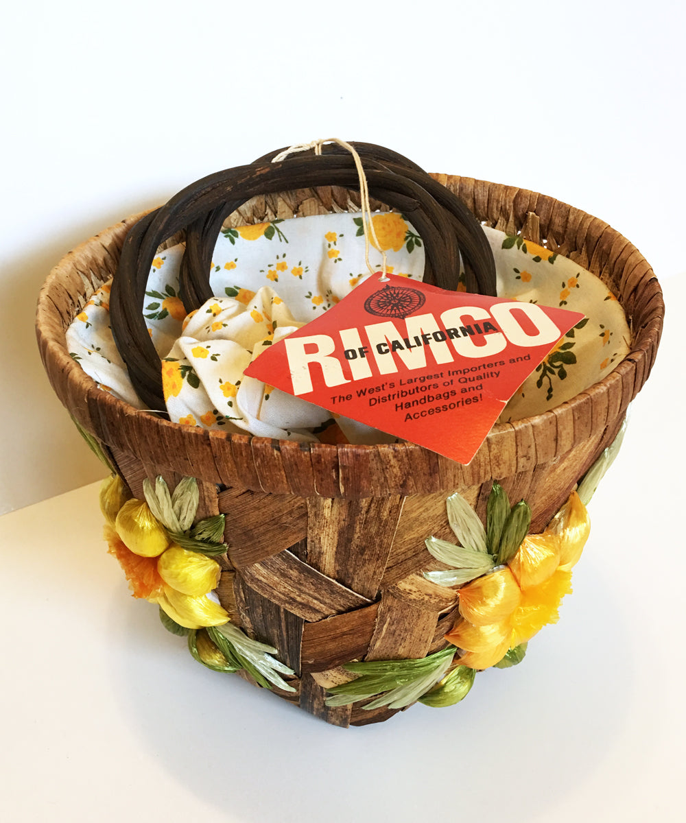 Vintage 1960s Deadstock Rimco of California Rattan Purse