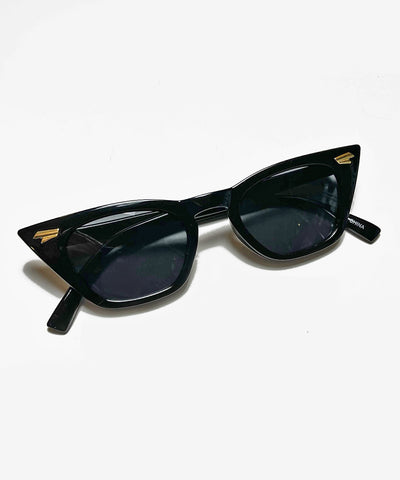 Vintage Inspired Solid Black Squared Wayfarer Sunglasses