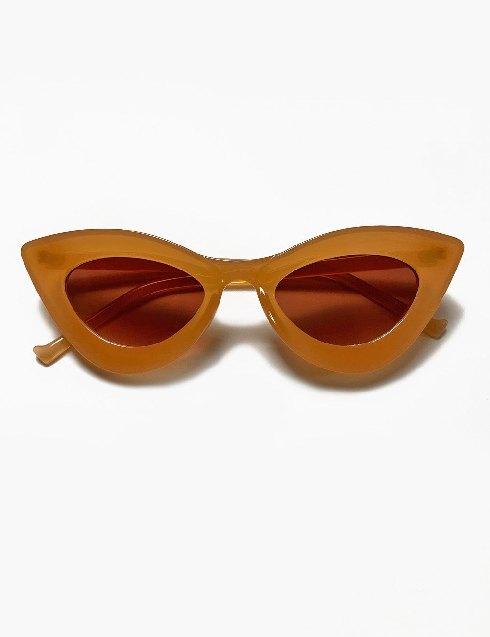 Caramel Funky 50s Cat Eye Retro Sunglasses