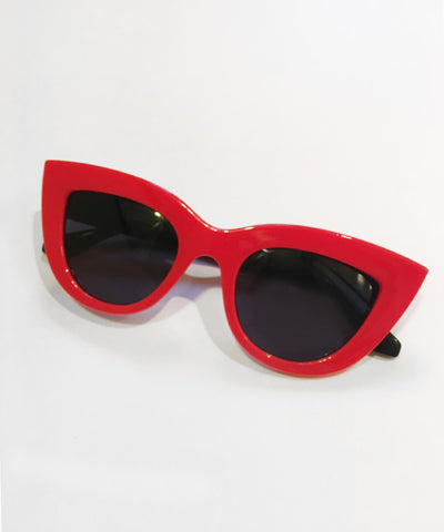Red & Black 1950s Thick Retro Sunglasses