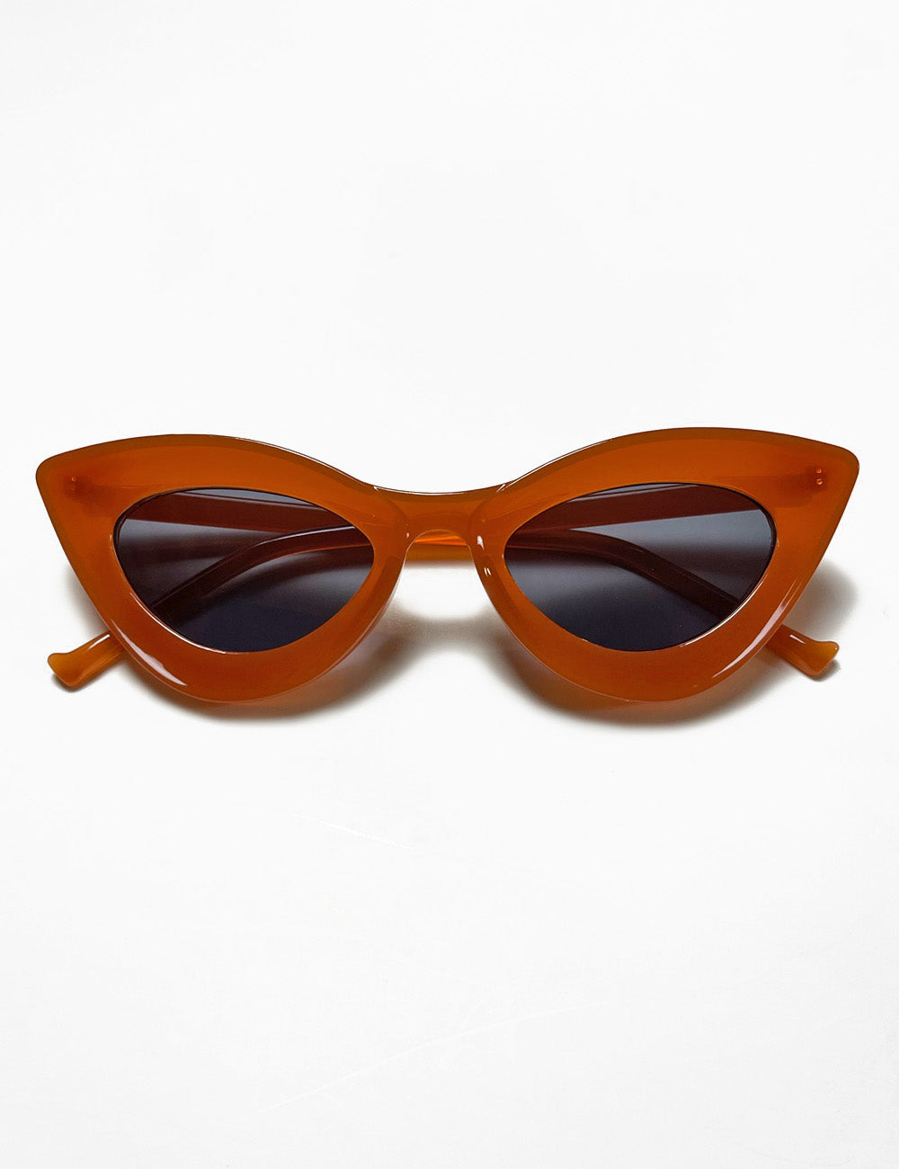 Rust Red Funky 50s Cat Eye Retro Sunglasses