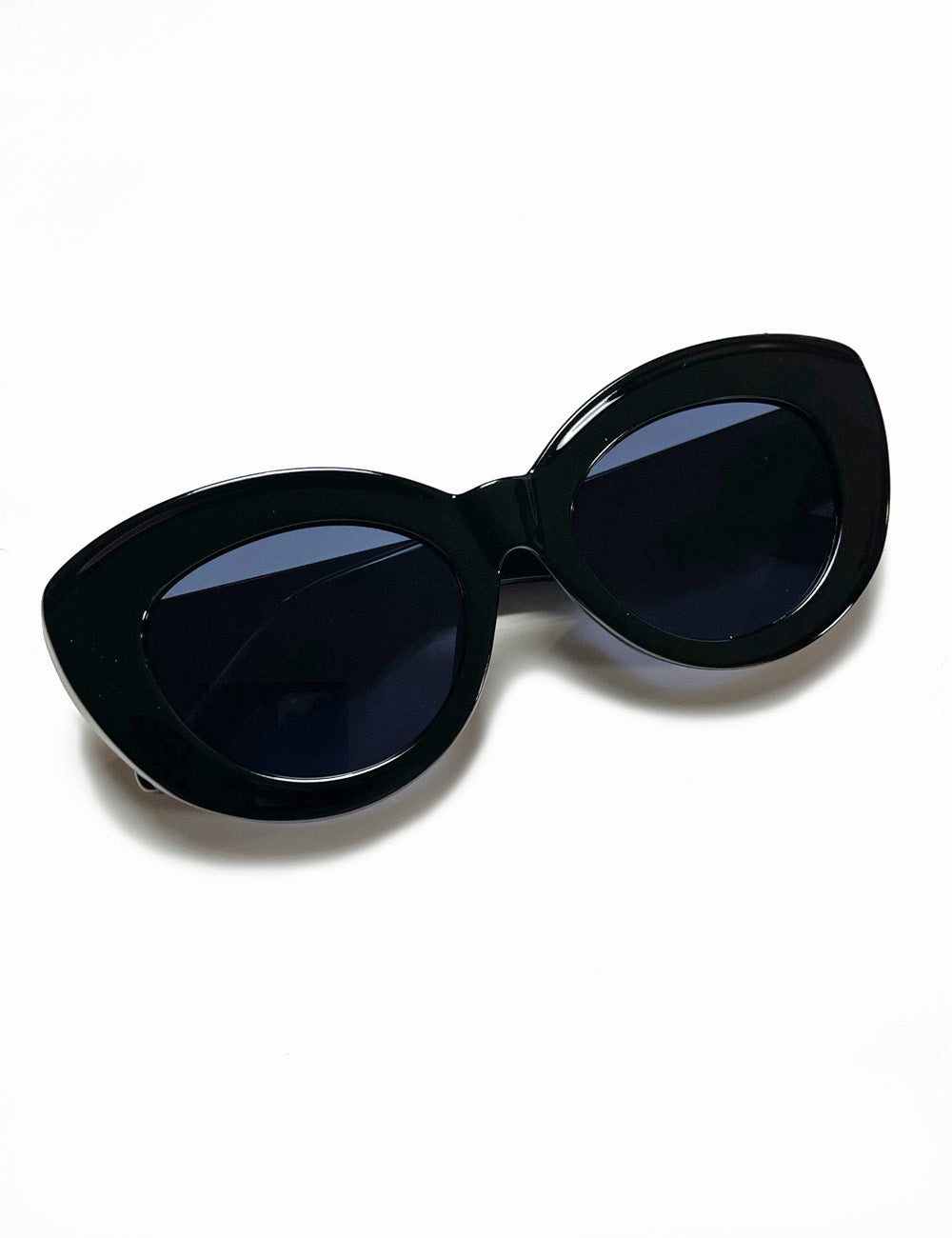 Black round cat eye cheap sunglasses
