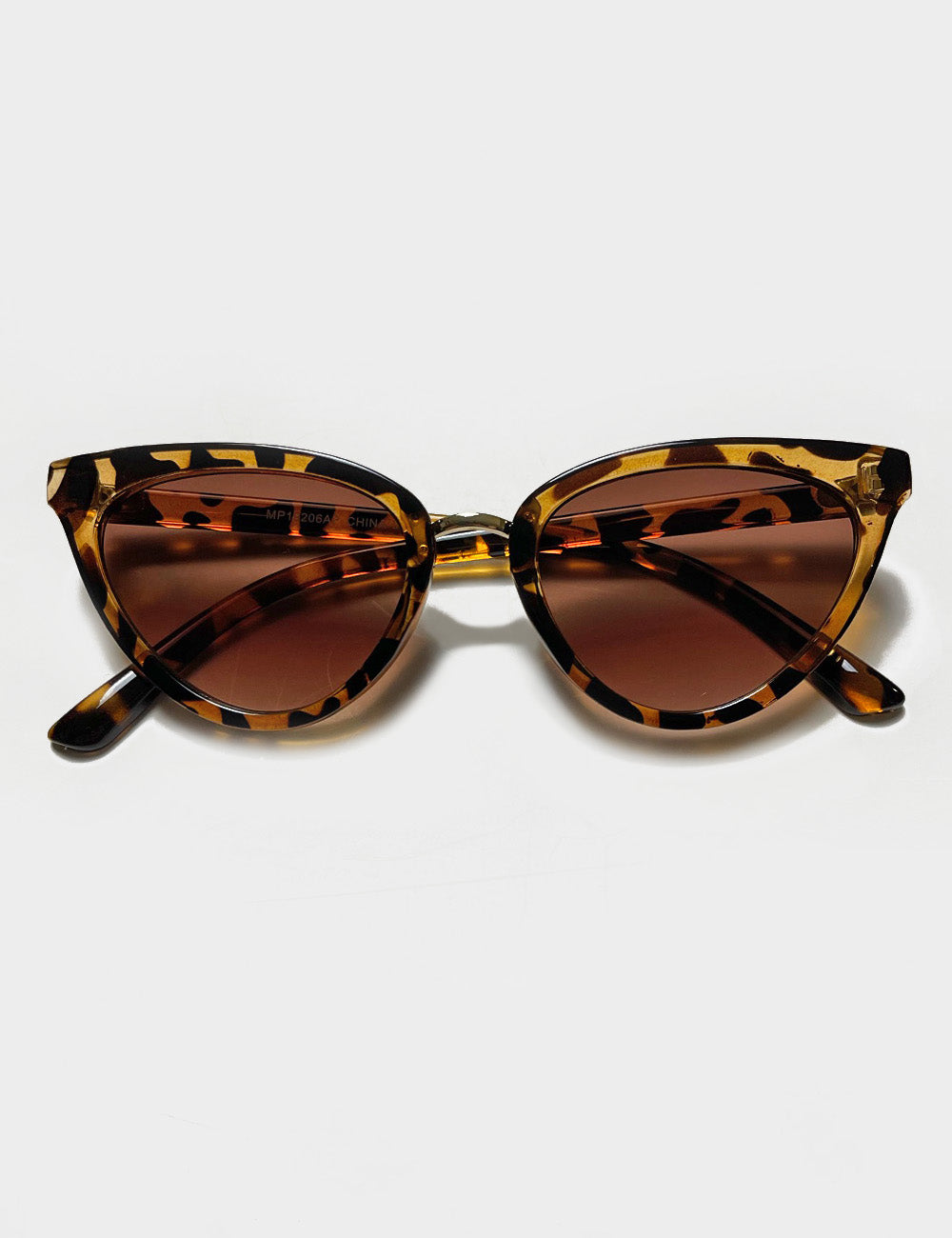 Tortoise Brown 1950s Inspired Delicate Classic Frame Sunglasses