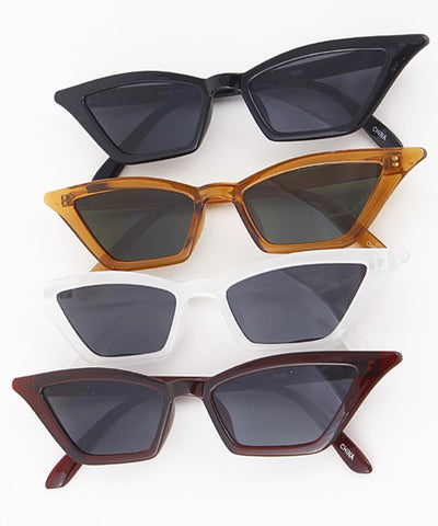 Retro Style Ultra Thin Framed Squared Cat Eye Sunglasses