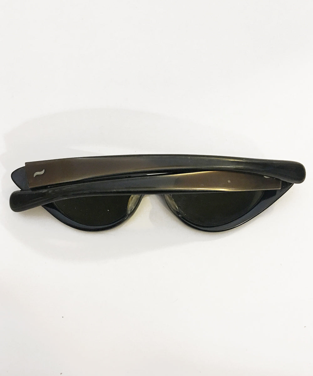 Vintage Marbled Plastic 1950s Cat Eye French Sunglasses