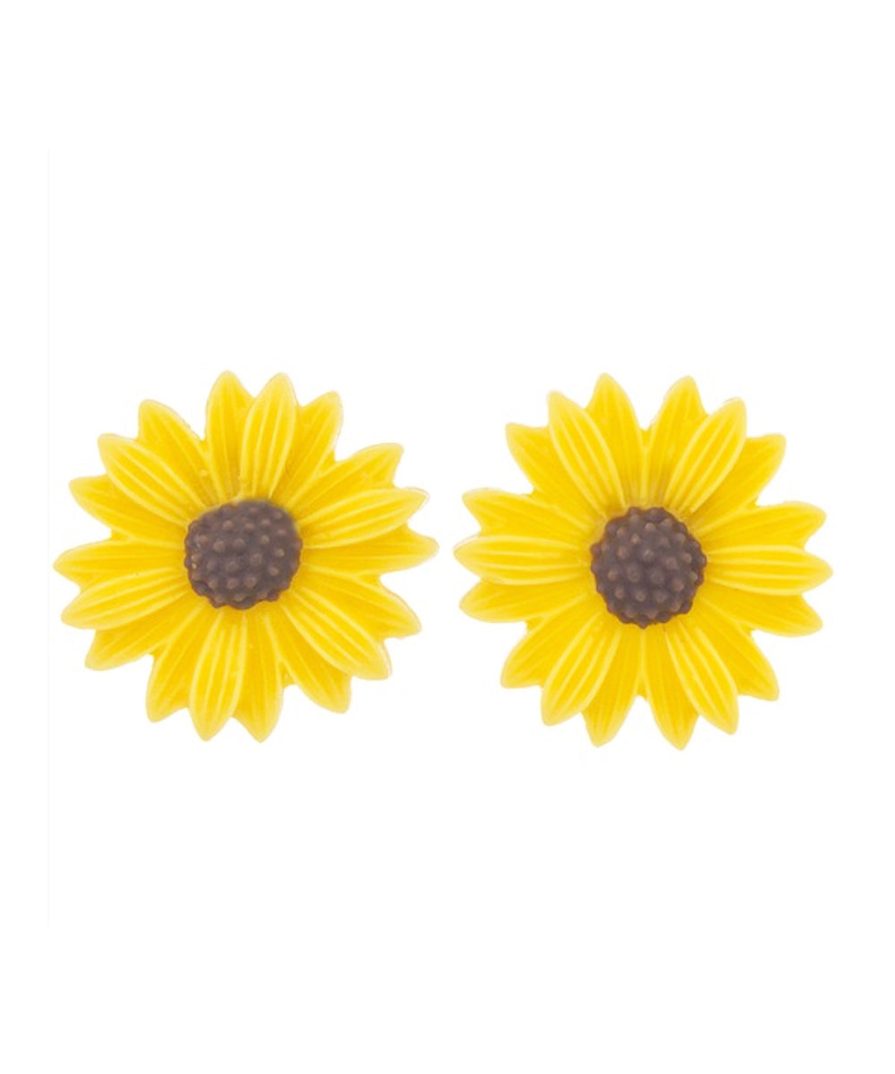 Yellow Sweet Sunflower Retro Earrings